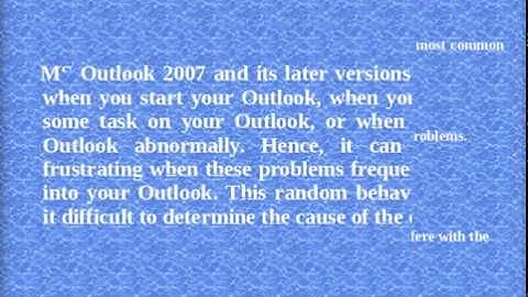 How to Resolve Outlook 2007 crashes Issues : 100% Working