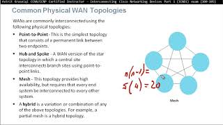 CCNA ICND1 (100-105) Exam Section: 1.5 Compare and contrast network topologies