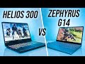 ASUS Zephyrus G14 vs Acer Helios 300 Gaming Laptop Comparison