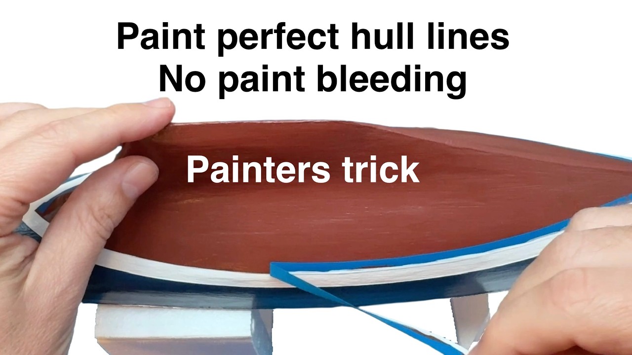 How to Paint Perfect Straight Lines on a Model Ship – No Paint Bleeding!