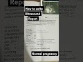 how to #write #ultrasound #report #normal #pregnancy #cancer #job #jadelle #healthyfood #ultrasound