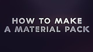 How to make your own material packs| w/ Zebs