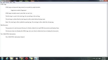 HTML Tutorial - Chapter 1 - Lesson 1 - Introduction Part - 2