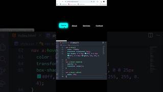 Modern Navbar using HTML & CSS  #html #css #webdevelopment #shorts
