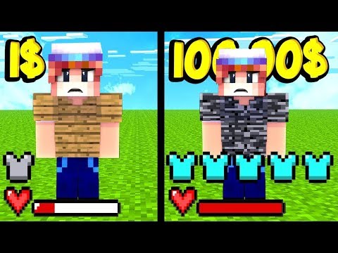 1$-იანი აბჯარი 1.000.000$-იანი აბჯრის წინააღმდეგ მაინკრაფტში?!