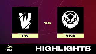 HIGHLIGHT | TW vs VKE | VCS 2024 MÙA XUÂN - Tuần 7 | 10.03.024