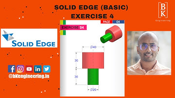 Solid Edge Basic Exercise 4 | Mechanical Engineering | CAD | For Beginners | BK Engineering