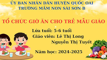 Tổ chức giờ ăn cho trẻ mẫu giáo 5-6 tuổi