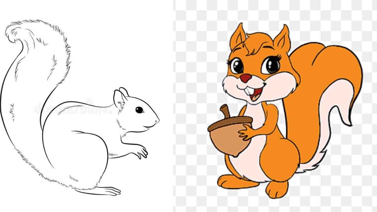 How to draw squirrel 🐿️