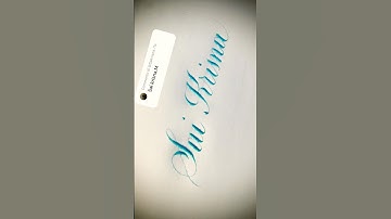 Copperplate calligraphy, tutorial: how I write your name #sai #krisna