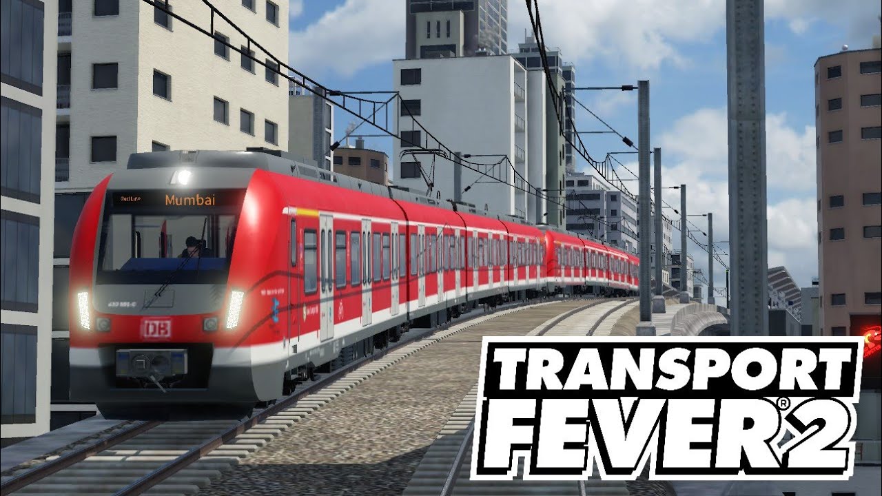 Transport Fever 2 (MAP4) - First Person Cab View - Train Ride Red Line ...
