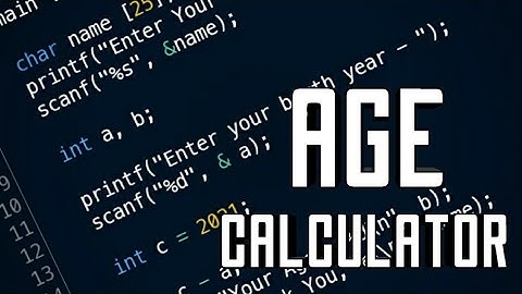 Simple Age Calculator Project using C programming