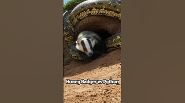 Honey Badger vs Python | Savage Battle in the Wild #fearlesswildlife #snake #animals