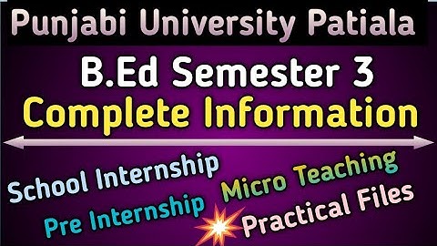 B.Ed 3rd sem Complete Information|B.Ed Punjabi University Patiala|Shyna Goyal