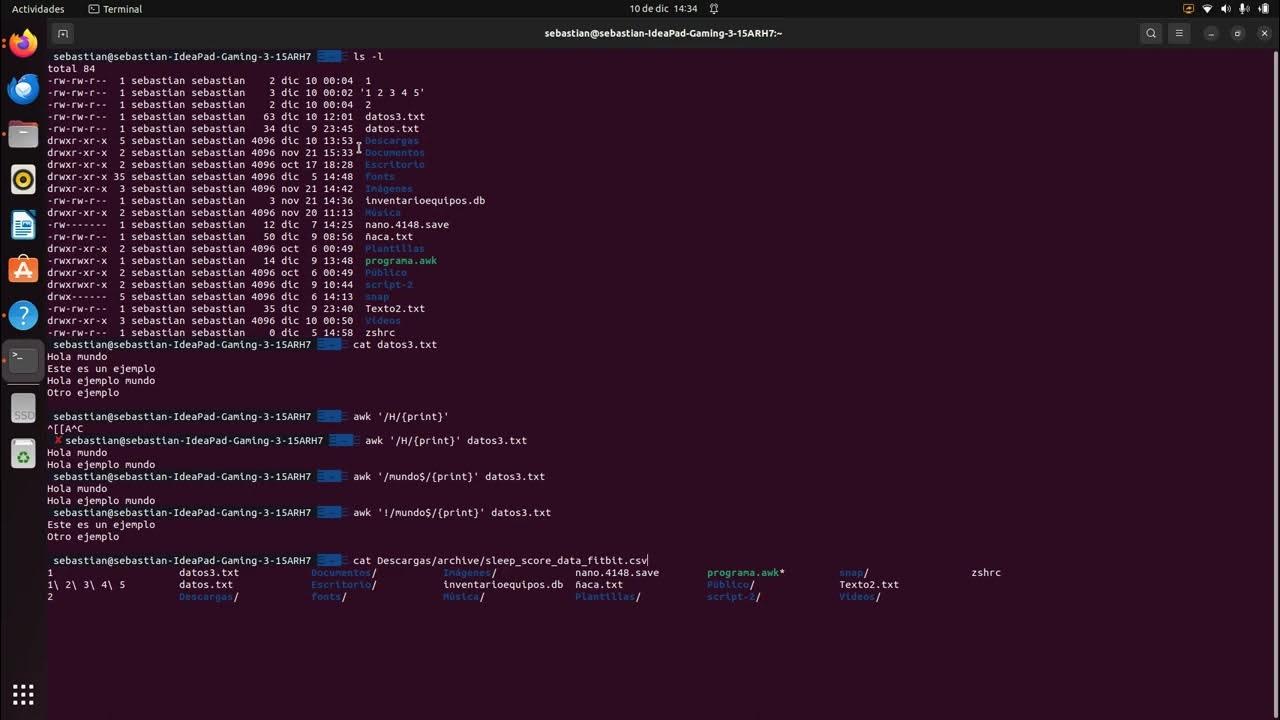 Explicando el comando awk en la distribucion de linux ubuntu sebastian
