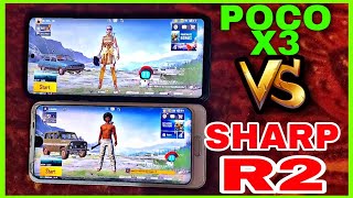 SHARP AQUOS R2 VS POCO X3 PUBGM TEST | Speed Test,Pubg Graphic Test,FPS Test touch response Test