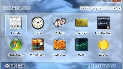 Windows 7 Default Gadgets Restore