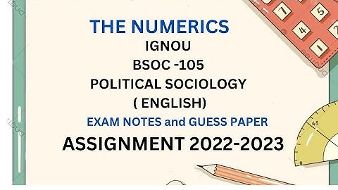 BSOC 105 Solved Assignment 2022-23 English Medium | BSOC 105 Solved Assignment 2022-23 PDF