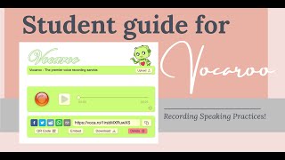 Vocaroo Student Tutorial | Spanish teacher | Speaking practice