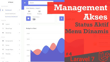 #32 Belajar Laravel 7 - Manajemen Akses Multi Level User Laravel 7 - Active State Navigation Dinamis
