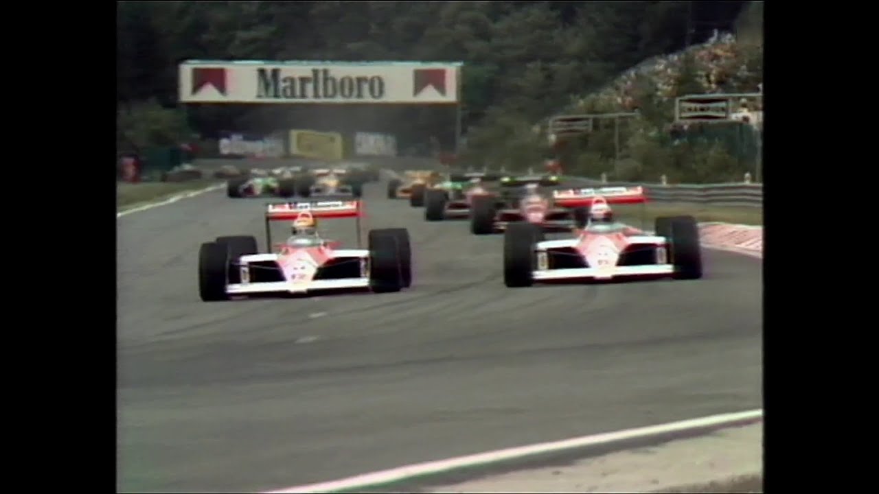 Start and opening laps with natural sounds - 1988 Belgian Grand