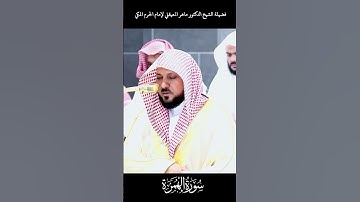 تلاوة رائعة لفضيلة الشيخ د. ماهر المعيقلي لإمام الحرم المكي سورة الهمزة