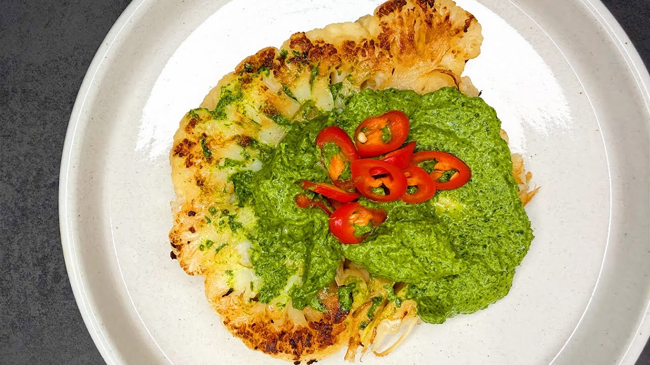 Easy Cauliflower Steak with Chimichurri | BETTER THAN PIZZA. Vegan & Impressive Recipe