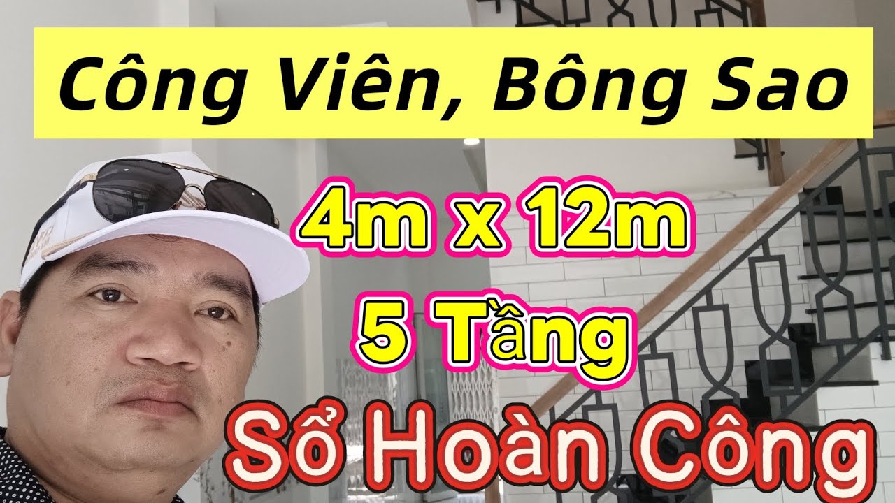 Nhà XD Mới Từ Móng Lên, 4m x 12m, 5 Tầng, 2 MT, Sổ Hoàn Công,  Chỉ Nhỉnh 10 Toi