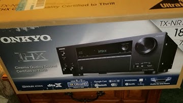 Unboxing of Onkyo TX-NR757 THX Certified Dolby Atmos & Dts X Reciever