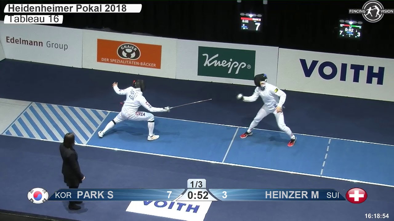 2018 98 T16 02 M E Individual Heidenheim GER WC BLUE HEINZER SUI vs PARK KOR