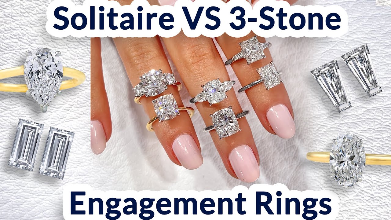 Best Match: Three-Stone Engagement Ring with Wedding Band