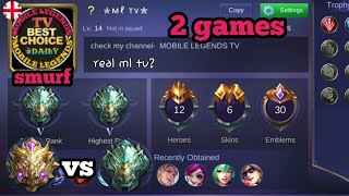 DESTROYING MATCH MAKING | MYTHIC VS EPIC 2 GAMES | MOBILE LEGENDS
