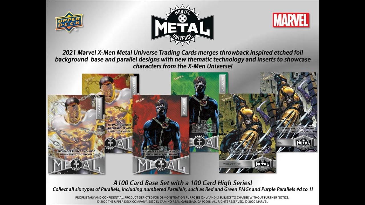 YM BGBPB 2021 Upper Deck UD Marvel X-Men Metal Universe box