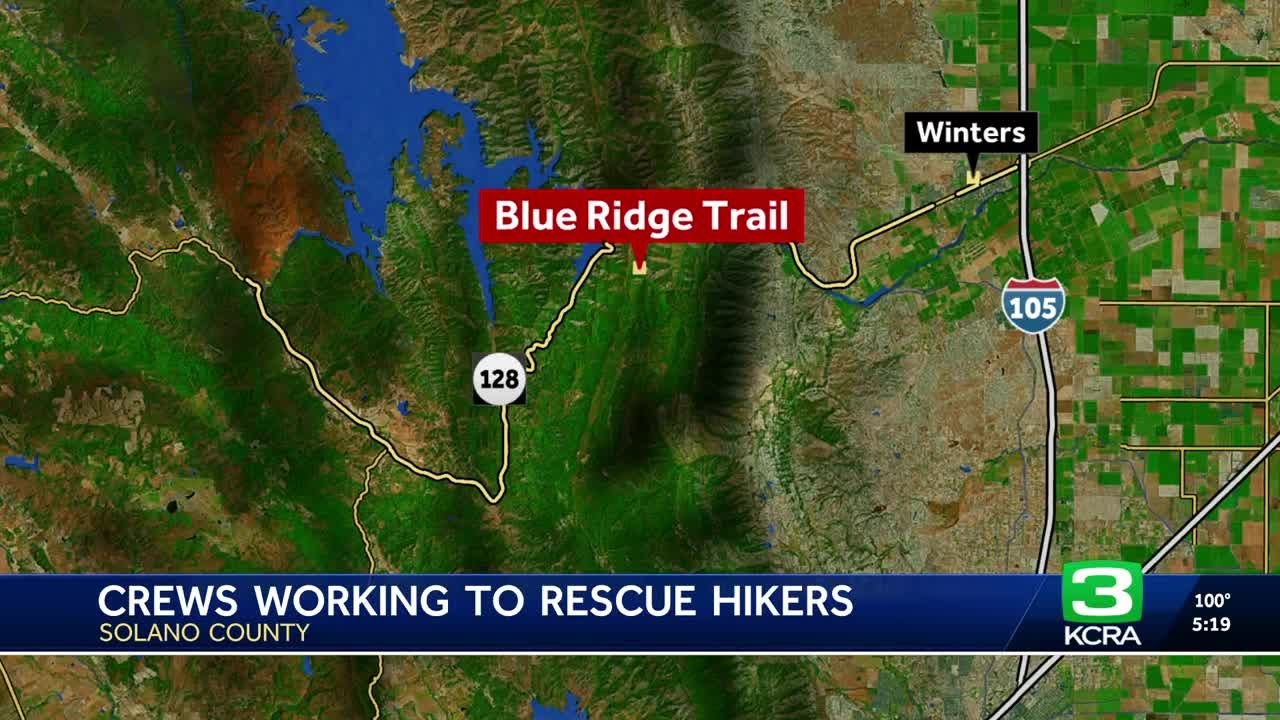Crews work to rescue hikers in Solano County