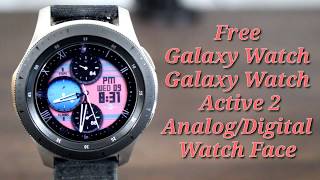 Free Galaxy Watch/Galaxy Watch Active 2 Analog/Digital Watch Face screenshot 5