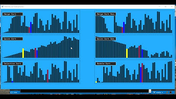 Merge Sort, Quick Sort, Selection Sort, Bubble Sort Metodos de Ordenamiento in OpenGl C++