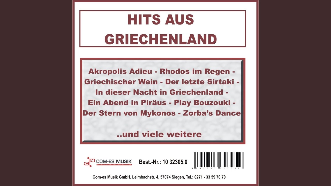 Medley Der Griechenland HitMix / Die Bouzouki klang durch die Nacht