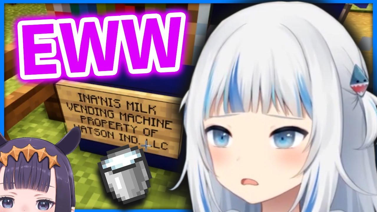 Gura's Reaction when she Finds out where the Milk came from! PRICELESS!【Gawr Gura / HololiveEN】