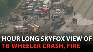 #LIVE SkyFOX: 18wheeler crash, fire on I610 near Homestead Road in Houston