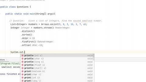 Java 8 stream API: Given a list of integers, find the second smallest number