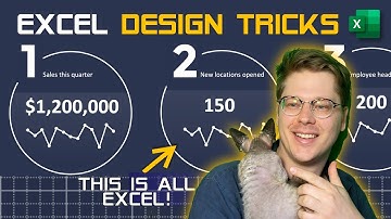 How I built this design in Excel - Standard features, no custom coding or add-ins