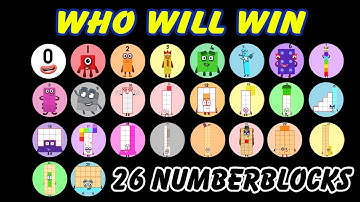 26 Number Blocks in Algodoo Marble Race - Who Will be Champion - Part 1