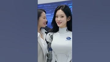 Smiling Together: Human Meets Her AI Companion 🤖😊#HumanRobotBond #FutureFriendship