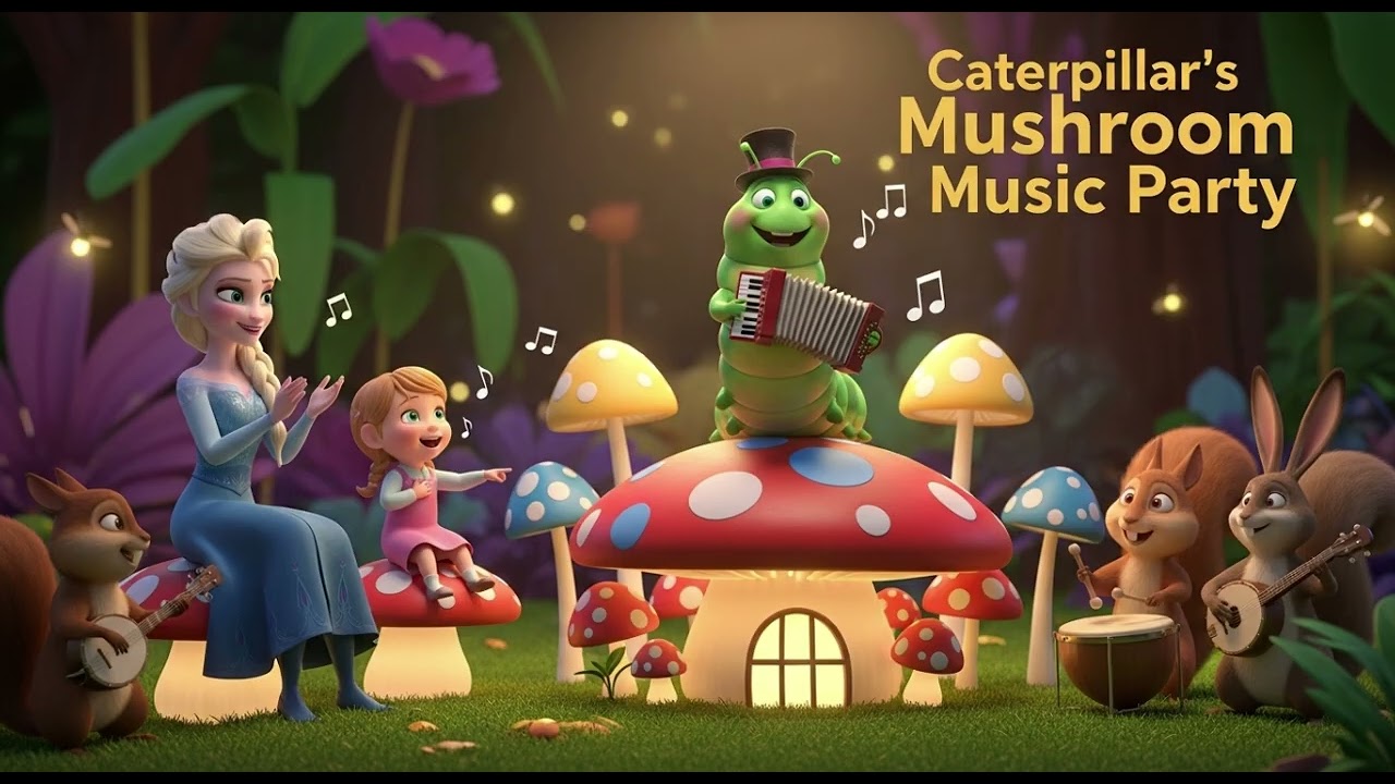 Caterpillar’s Mushroom Music Party — Elsa and Daughter’s Enchanted Forest Celebration