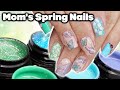 WATER-COLOUR NAILS USING GEL! Fuzion Spring 2022 | Doing My Mom's Spring Nails