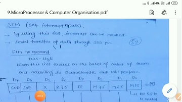 SIM and RIM instructions in 8085