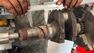 Rebuild of Broken Old Model  Lister Engine Crankshaft | Wow Engineering of Broken Crankshaft ￼