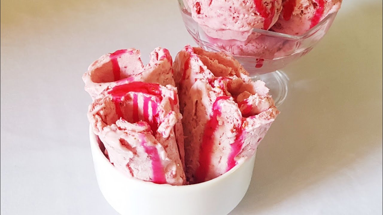 أيس كريم رولز زى الجاهز بالظبط بدون جيلاتين وبدون مثبت و بدون ماكينة وبدون كريمة لبانى