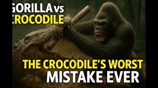 Gorilla Vs Crocodile The Crocodiles Worst Mistake Ever