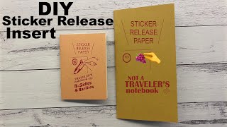 DIY Sticker Release Book Tutorial #travelersnotebook B sides